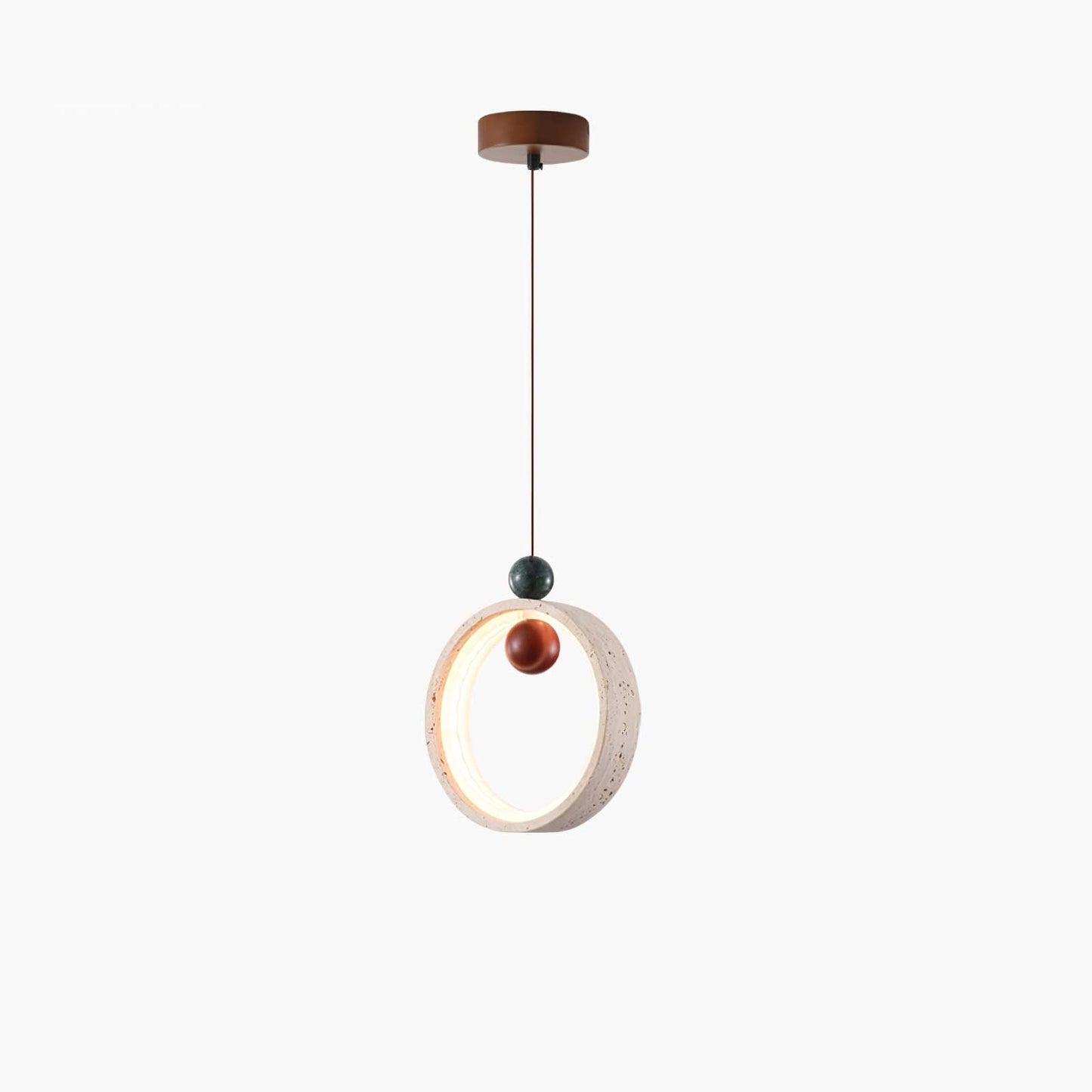 Vovinyra Circular Travertine Pendant Light