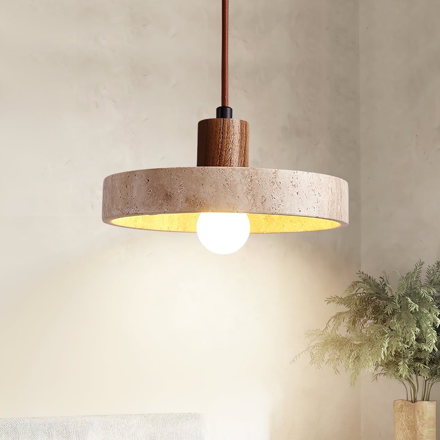Evvynor Travertine Pendant Light