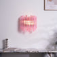 Aurora Wall Lamp Pink Murano Glass Tube