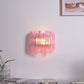 Aurora Wall Lamp Pink Murano Glass Tube