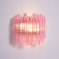 Aurora Wall Lamp Pink Murano Glass Tube