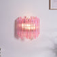Aurora Wall Lamp Pink Murano Glass Tube