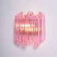 Aurora Wall Lamp Pink Murano Glass Tube
