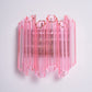 Aurora Wall Lamp Pink Murano Glass Tube
