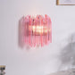 Aurora Wall Lamp Pink Murano Glass Tube