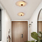 Orlora Circular Travertine Ceiling Light