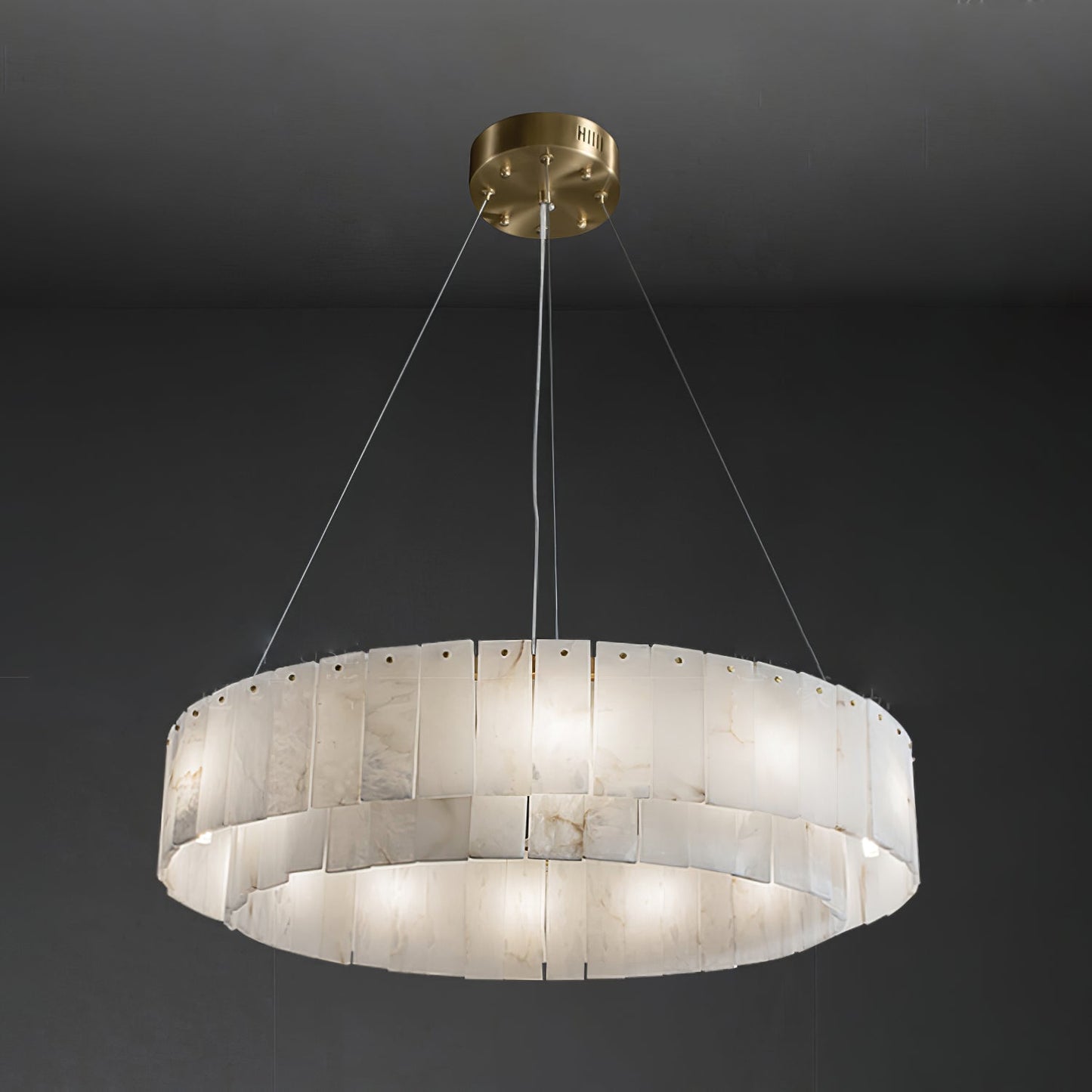 Zelaean Alabaster Round Pendant Light