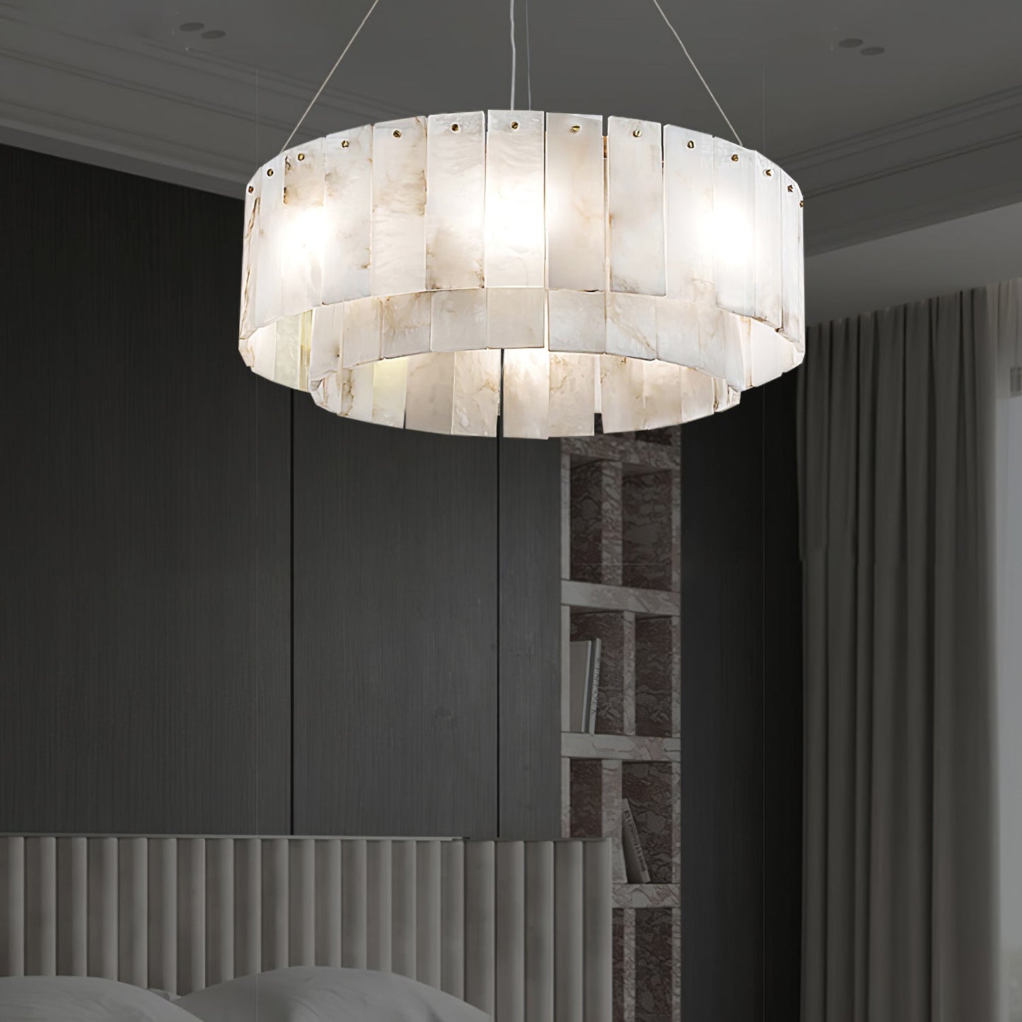 Zelaean Alabaster Round Pendant Light