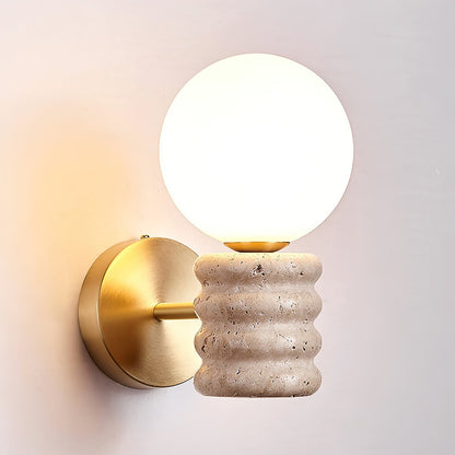 Zevelara Stacked Travertine Wall Light