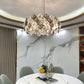 Lustra Chandelier Scale Crystal Round With Gold LED