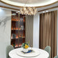 Lustra Chandelier Scale Crystal Round With Gold LED