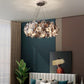 Lustra Chandelier Scale Crystal Round With Gold LED