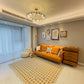 Lustra Chandelier Scale Crystal Round With Gold LED