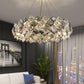 Lustra Chandelier Scale Crystal Round With Gold LED