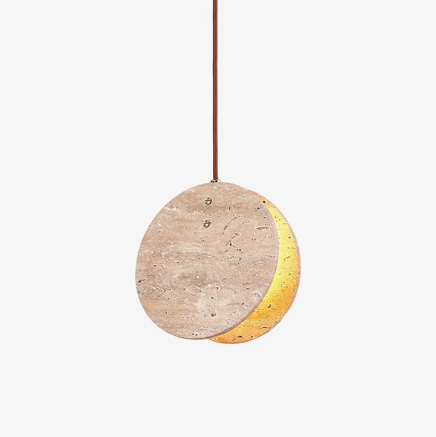 Lunarae Crescent Travertine Pendant Light