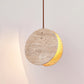 Lunarae Crescent Travertine Pendant Light