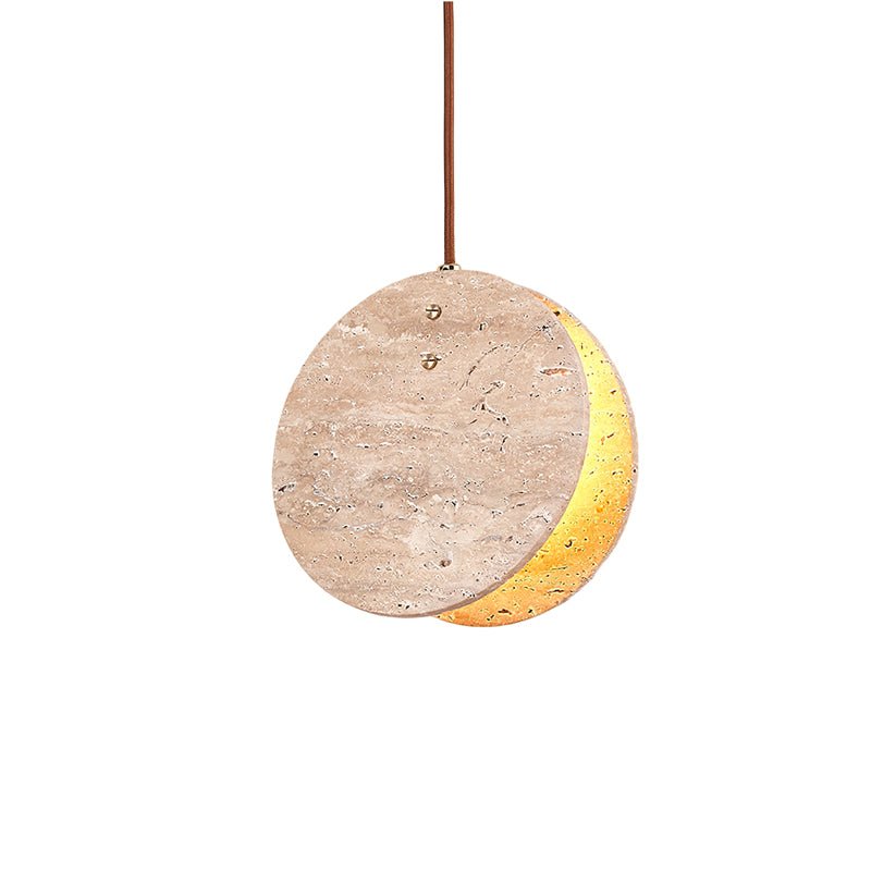 Lunarae Crescent Travertine Pendant Light