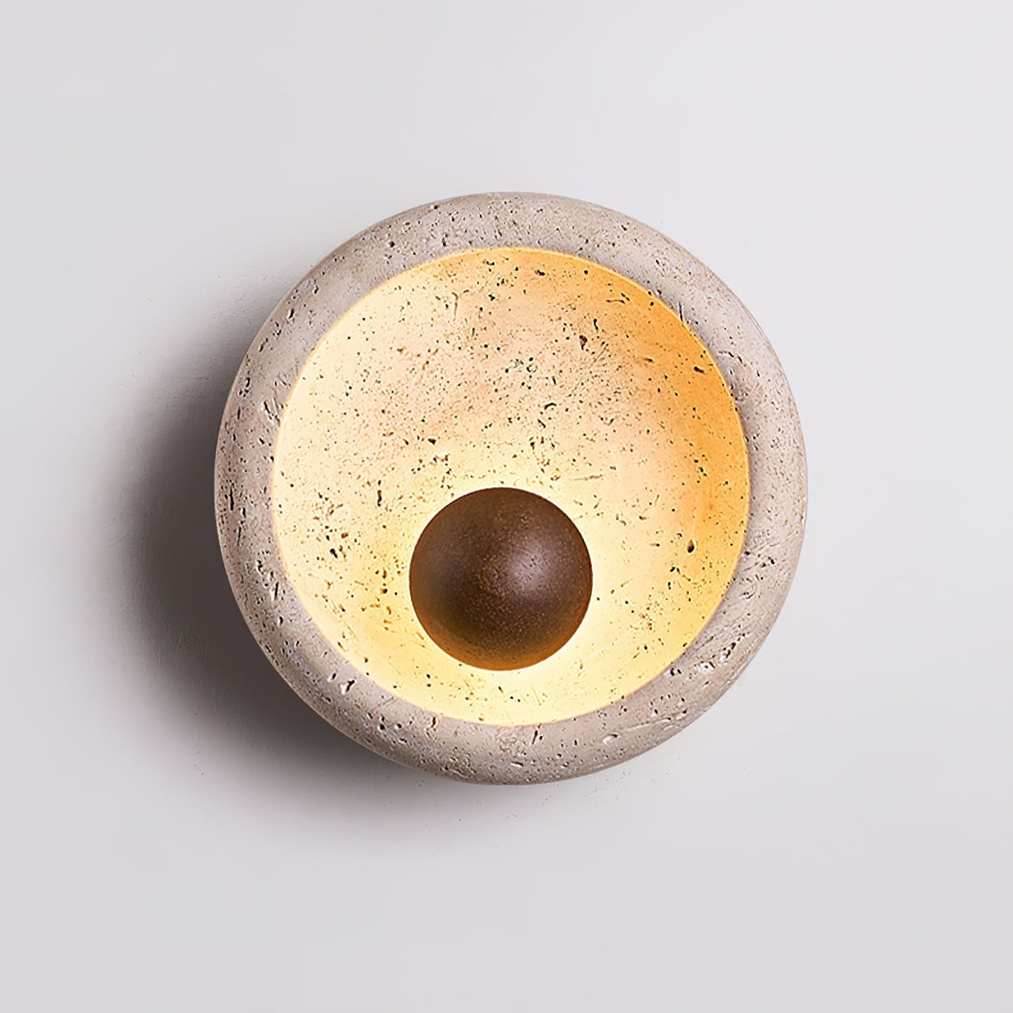 Covynila Orb-shaped Travertine Wall Light
