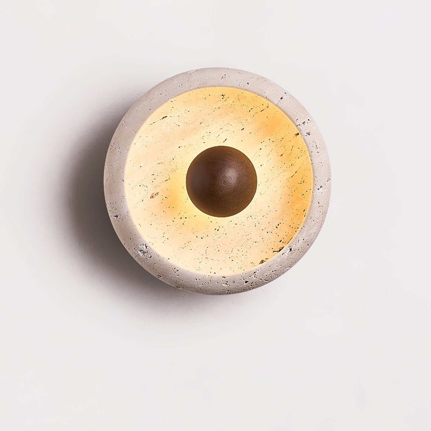 Covynila Orb-shaped Travertine Wall Light