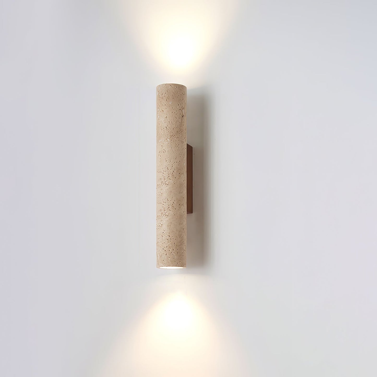 Olvaros Slim Cylinder Travertine Wall Light