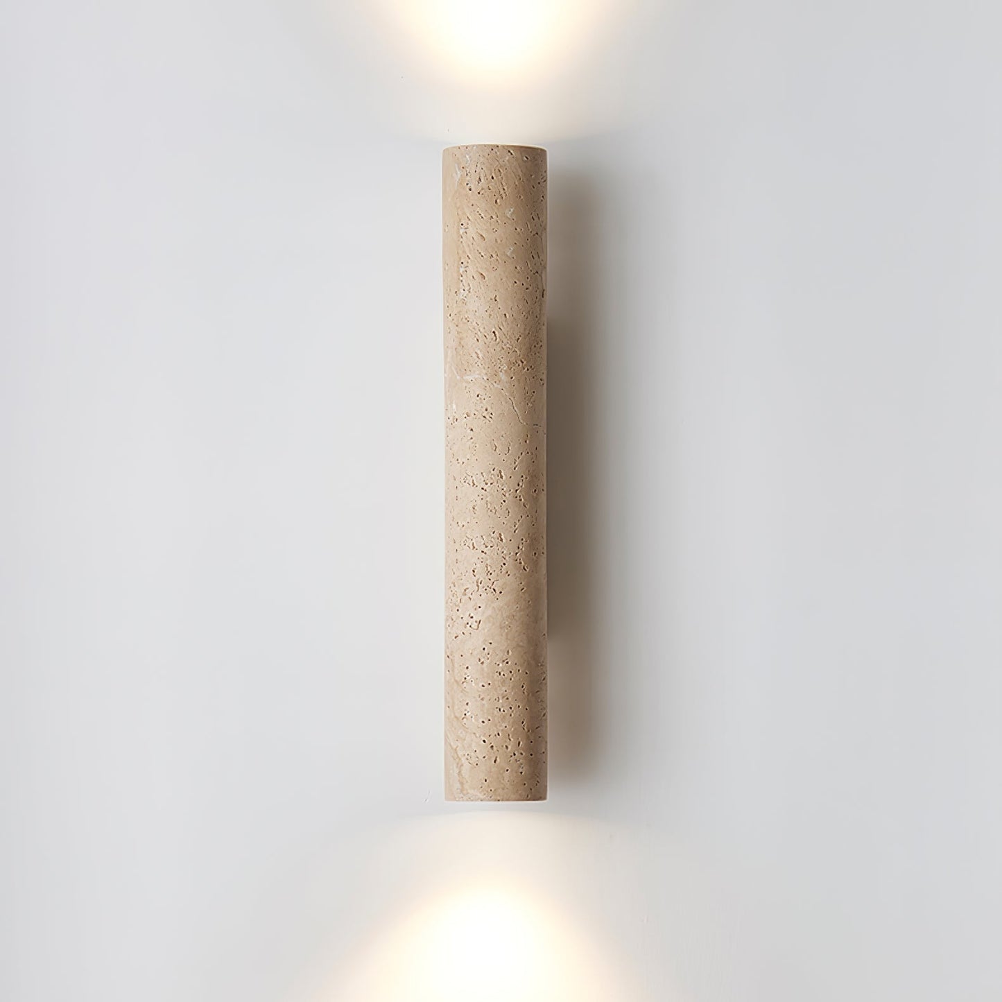 Olvaros Slim Cylinder Travertine Wall Light