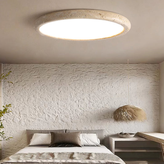 Aurrina Ring Frame Travertine Ceiling Light