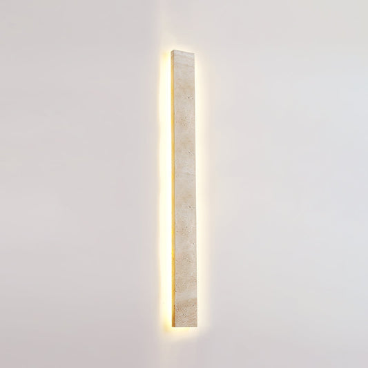 Olnorir Slim Rectangle Travertine Wall Light