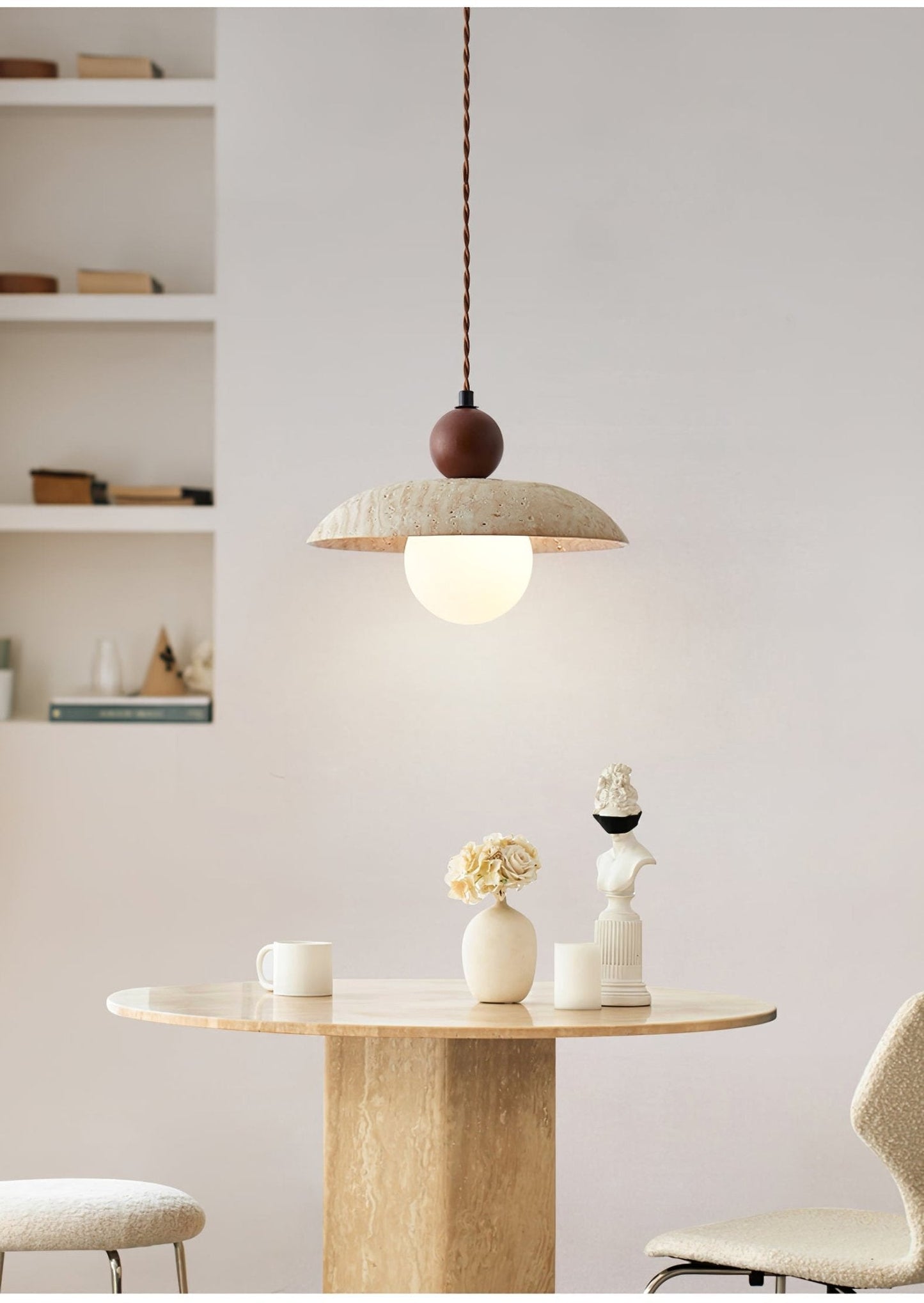 Soleil Travertine Pendant Light