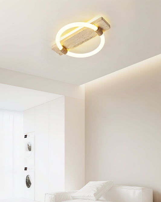 Elmaryra Ringed Travertine Wall Light