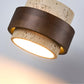 Eltalor Layered Ring Travertine Ceiling Light