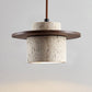 Elvaria Disc Cylinder Travertine Pendant Light