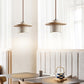 Elvaria Disc Cylinder Travertine Pendant Light