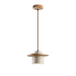 Elvaria Disc Cylinder Travertine Pendant Light