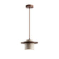 Elvaria Disc Cylinder Travertine Pendant Light