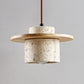 Elvaria Disc Cylinder Travertine Pendant Light