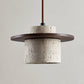 Elvaria Disc Cylinder Travertine Pendant Light