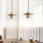 Elvaria Disc Cylinder Travertine Pendant Light