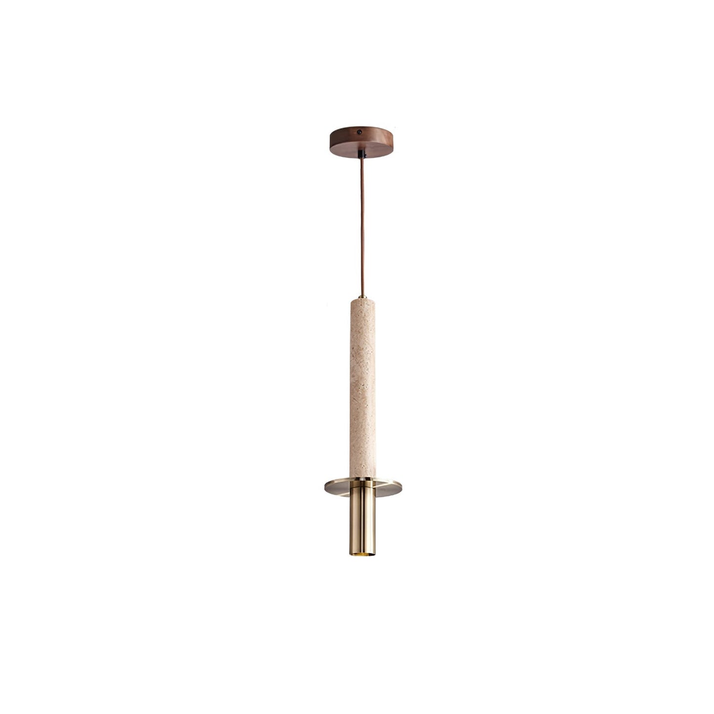 Avdoryra Dual Cylinder Travertine Pendant Light