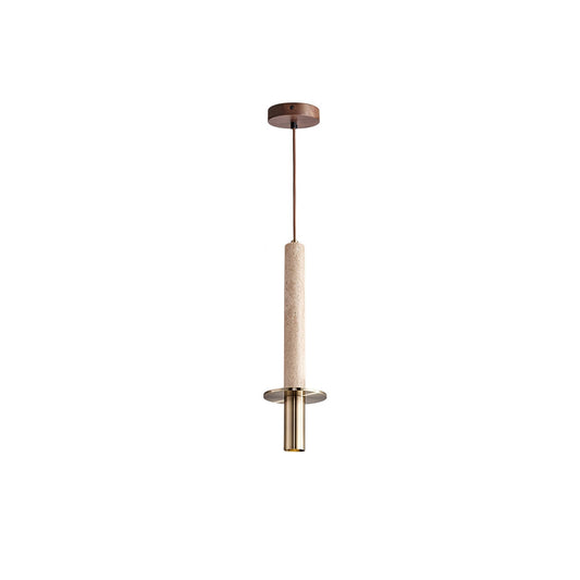 Avdoryra Dual Cylinder Travertine Pendant Light