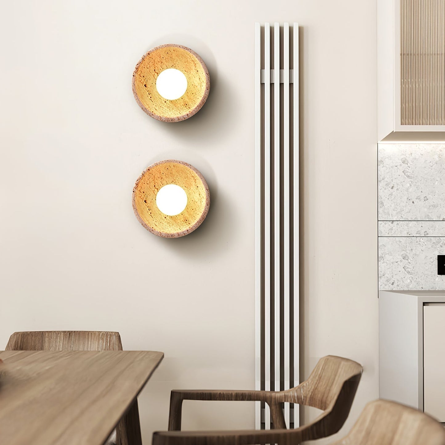 Vacaris Half-dome Travertine Wall Light