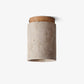 Aurnorira Cylinder Cap Travertine Ceiling Light