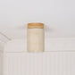 Aurnorira Cylinder Cap Travertine Ceiling Light