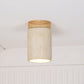 Aurnorira Cylinder Cap Travertine Ceiling Light