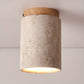 Aurnorira Cylinder Cap Travertine Ceiling Light