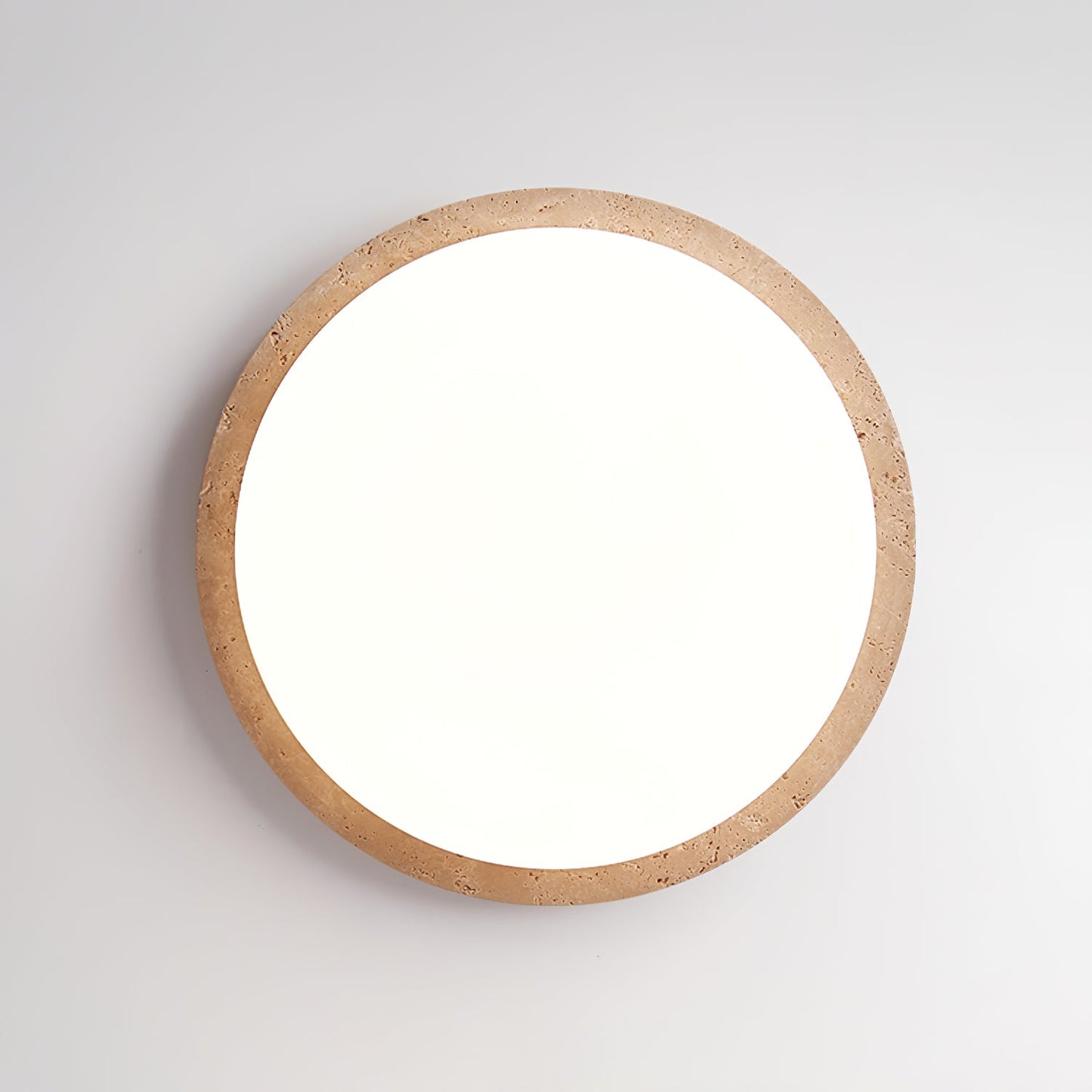 Etala Smooth-rim Travertine Ceiling Light