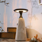 Vespera Sculptural Travertine Table Lamp