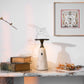 Vespera Sculptural Travertine Table Lamp