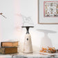 Vespera Sculptural Travertine Table Lamp