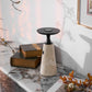 Vespera Sculptural Travertine Table Lamp