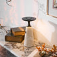 Vespera Sculptural Travertine Table Lamp